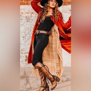 Freebird Coal Tall Boot in Cognac (Bronze) Size 7: Excellent Condition